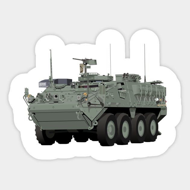 Stryker Infantry Carrier Vehicle Sticker by NorseTech